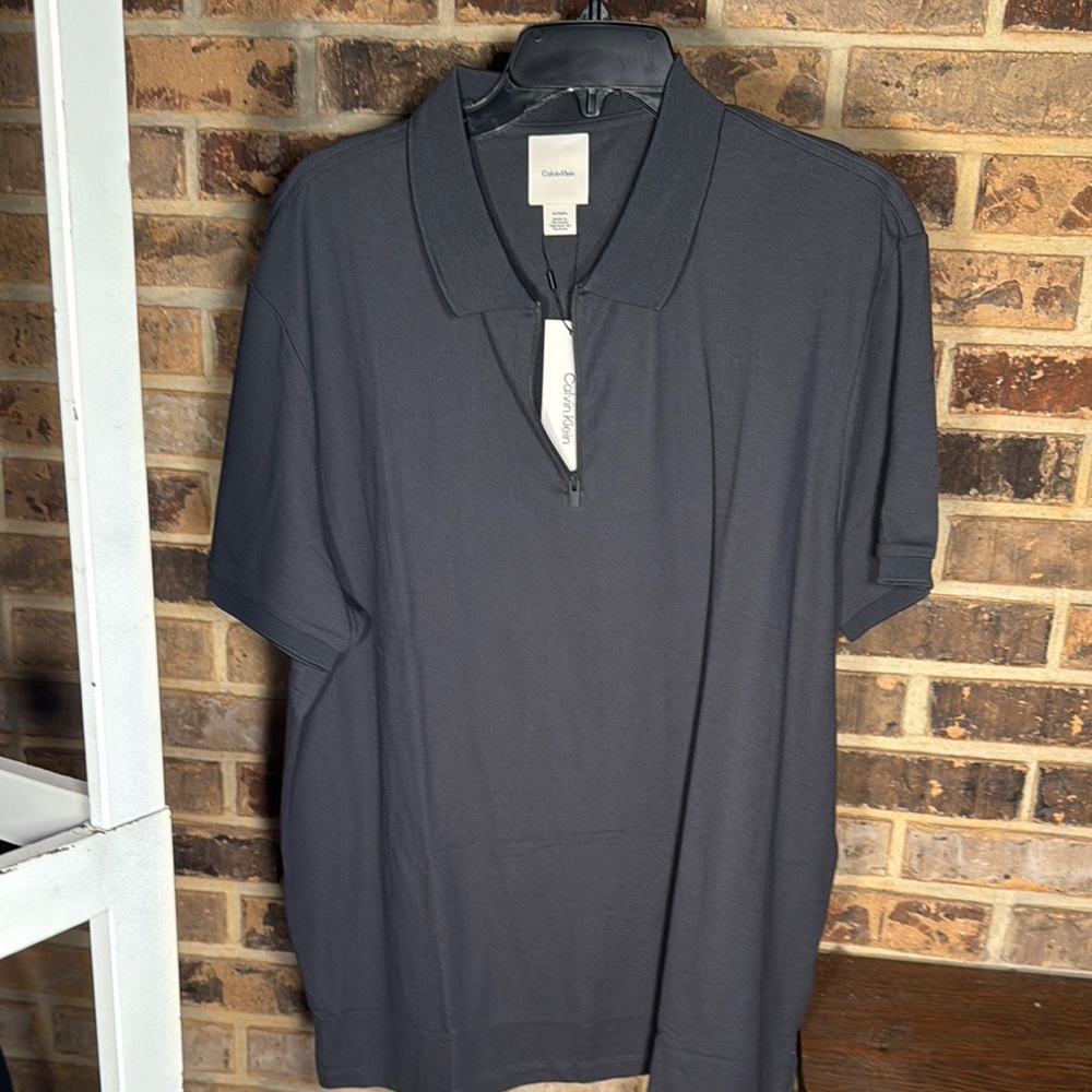 Calvin Klein Men's Dark Gray Polo Shirt
